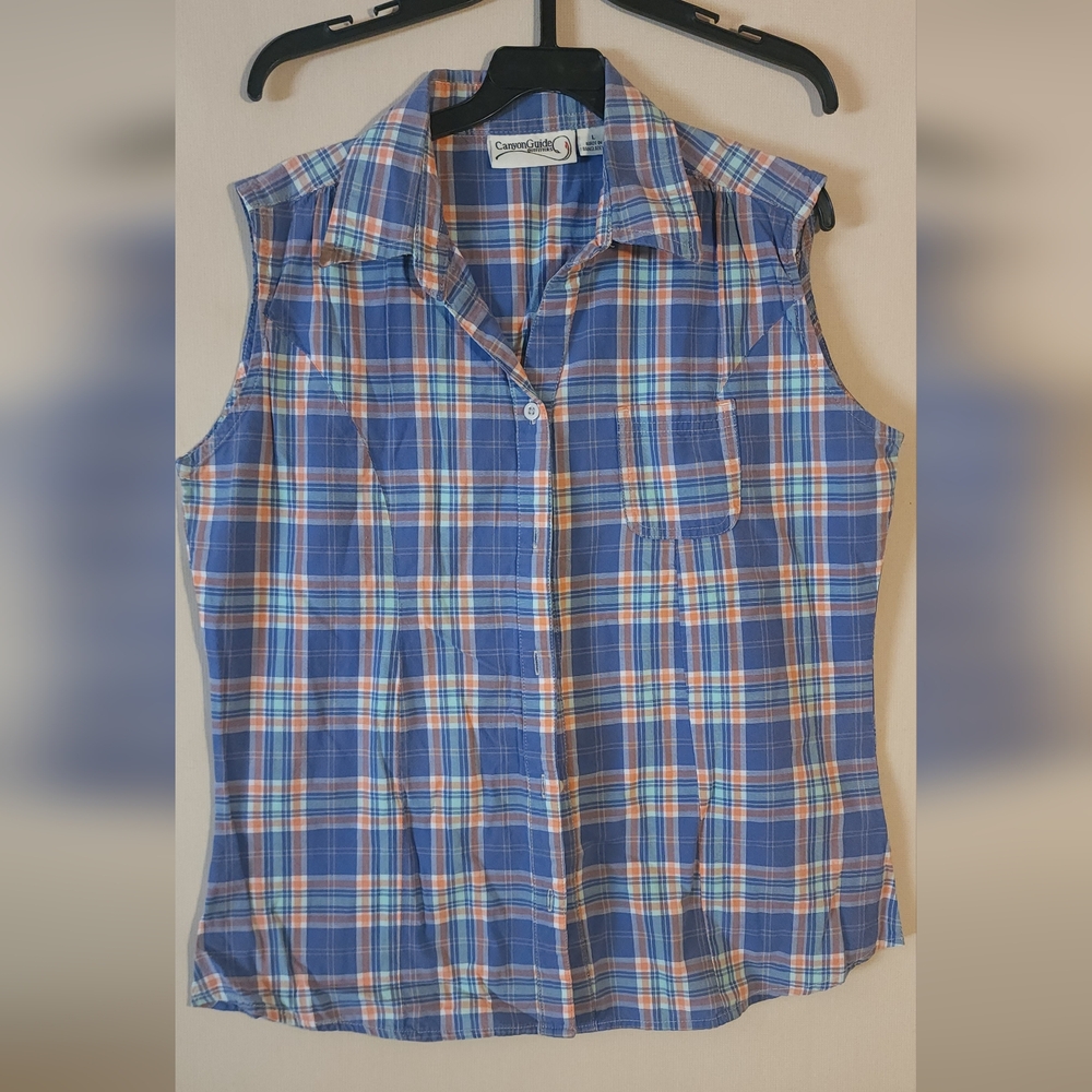 Canyon Guide Outfitters Plaid Sleeveless Shirt